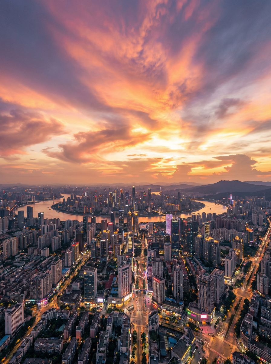 91航拍城市风光视频